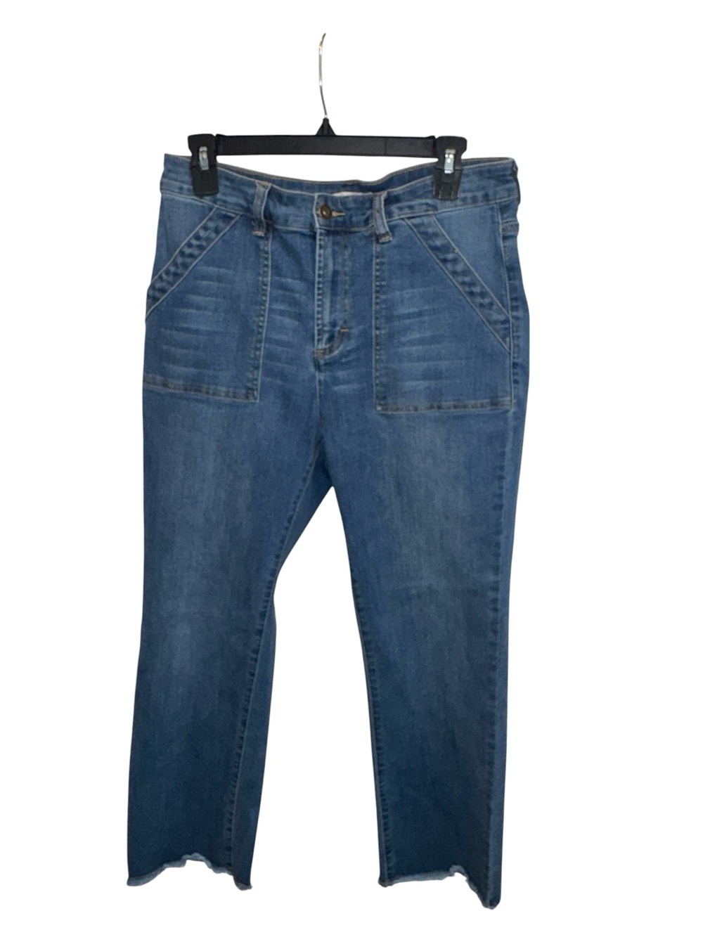 John Mark Blue Straight-Leg Women's Cotton Blend Jeans